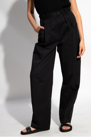 Black Lariana pleat front trousers The Row GenesinlifeShops